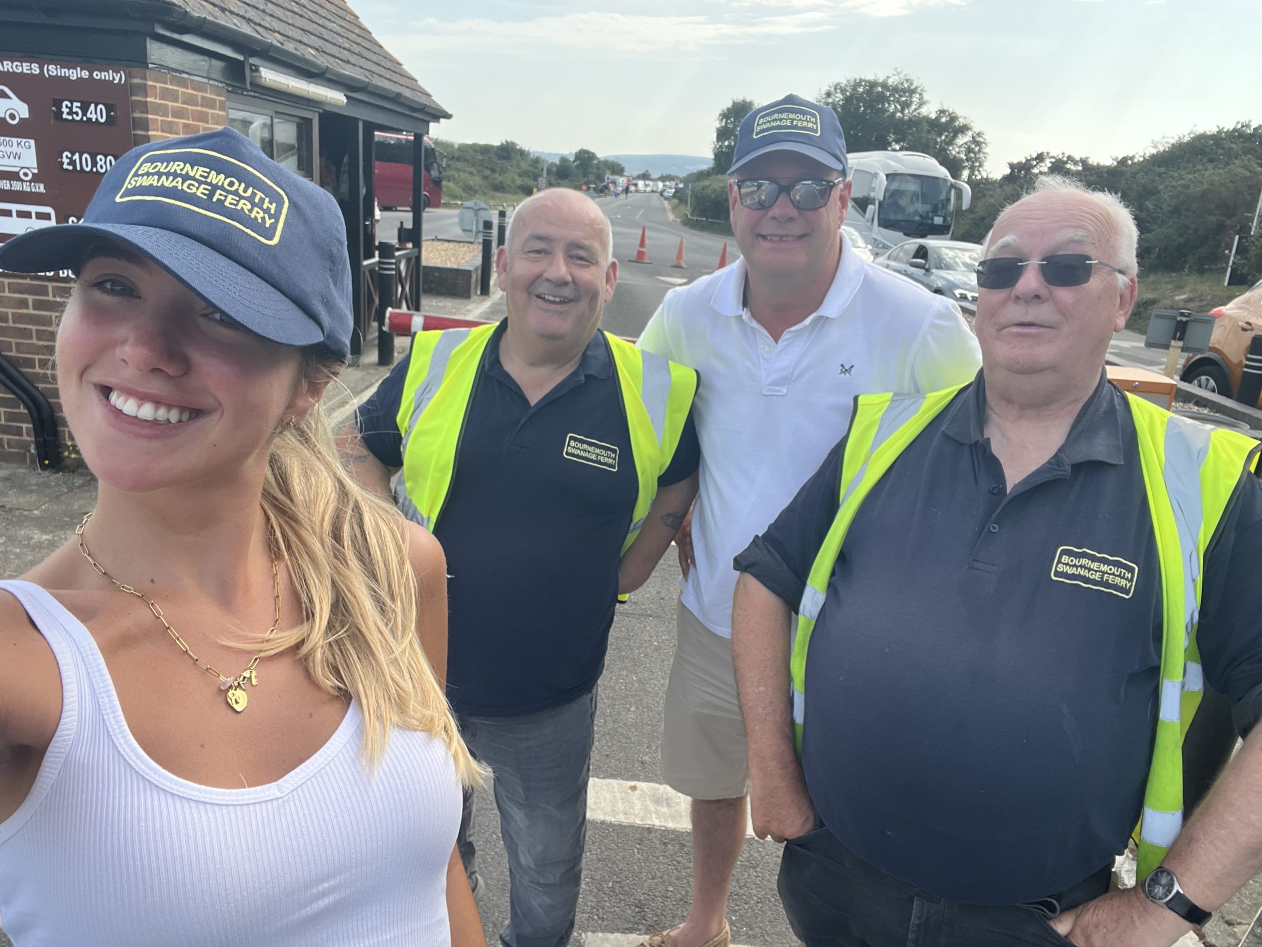 Sandbanks Ferry team image - Rosie, Mike, Jerry & Bob